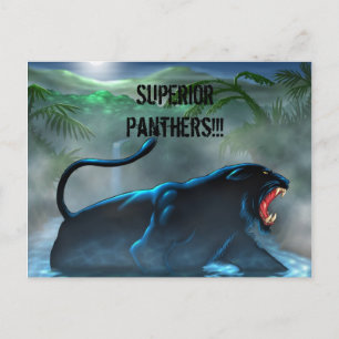 schwarzer Panther, Superior Panthers!!! Postkarte