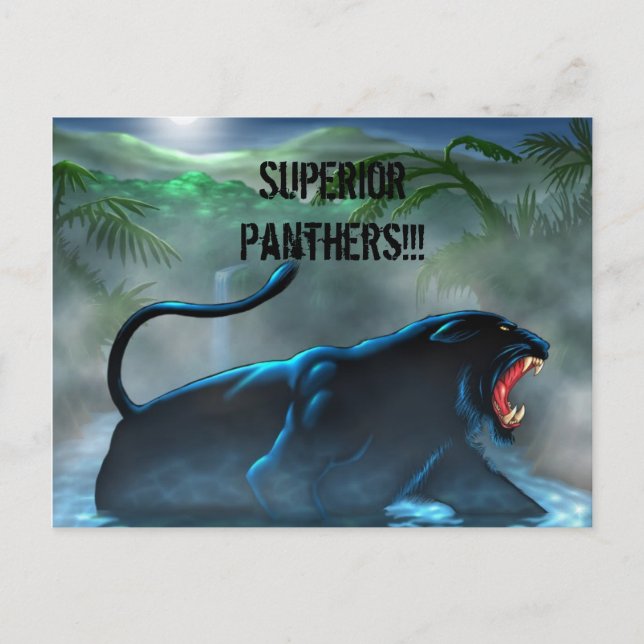 schwarzer Panther, Superior Panthers!!! Postkarte (Vorderseite)