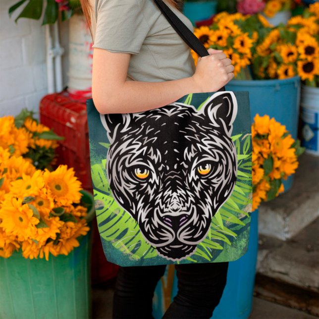 Schwarzer Panther Tropical Amazonas Wald Tasche (Von Creator hochgeladen)
