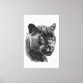 Schwarzer Panther - Zeichnend Stift Leinwanddruck