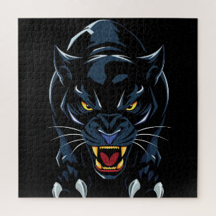 Schwarzer Pantherkopf