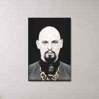 Schwarzer Papst auf Leinwand