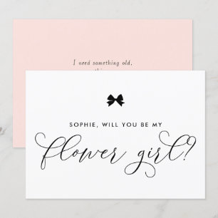 Schwarzer Pariser Schleifen-Blumenmädchen-Wunsch,  Einladung