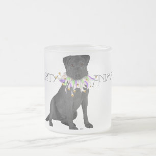 Schwarzer Partytier Labrador Retriever Mattglastasse