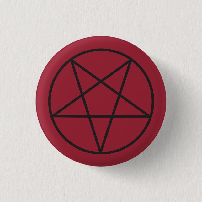 Schwarzer Pentagram Button (Vorderseite)