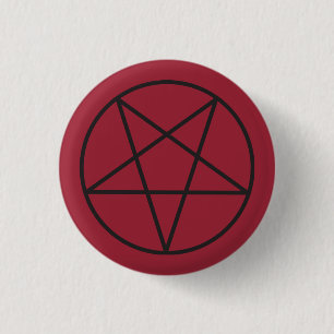 Schwarzer Pentagram Button