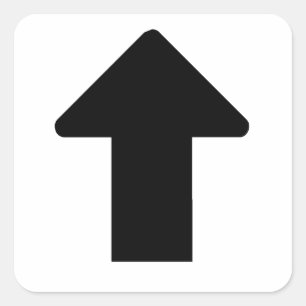 Schwarzer Pfeil Quadratischer Aufkleber