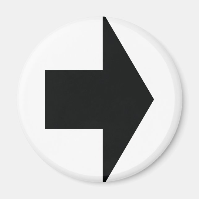 schwarzer Pfeil rechts Magnet (Vorne)
