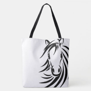Schwarzer Pferdekopf Tasche