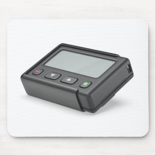 Schwarzer Piepser mit leerem Bildschirm Mousepad