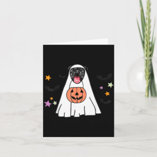 Schwarzer Pitbull Boo Geist Hunde Liebhaber Hallow Karte