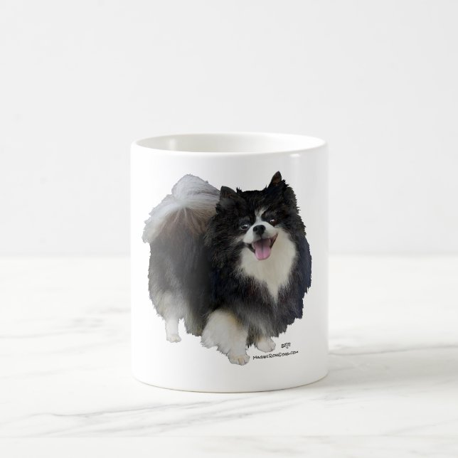 Schwarzer Pomeranian Kaffeetasse (Mittel)