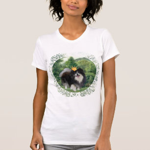Schwarzer Pomeranian Prinz T-Shirt