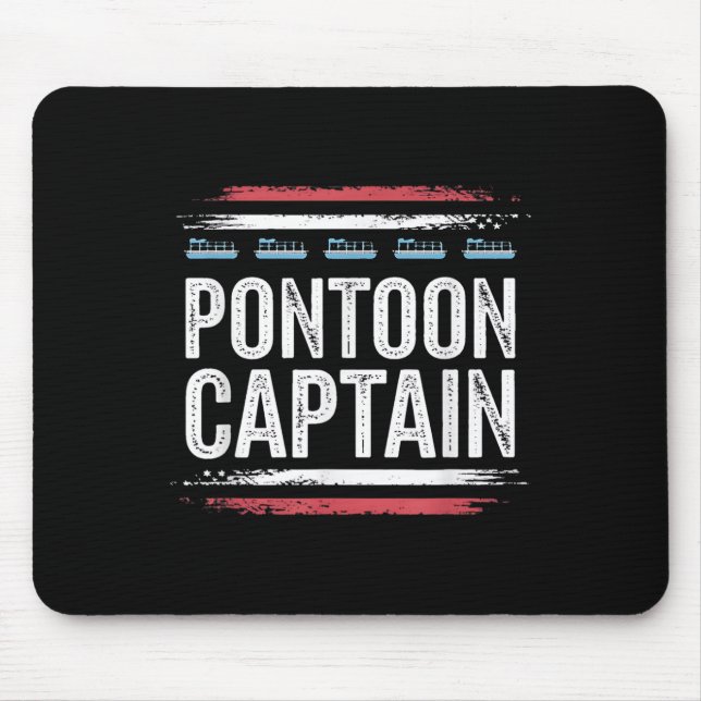 Schwarzer-Ponton Bootskapitän 4. Juli  Mousepad (Vorne)
