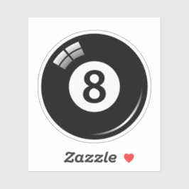 Schwarzer Pool/Billardball Nummer 8 Aufkleber