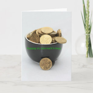 Schwarzer Pot glücklicher Patrizientag Karte