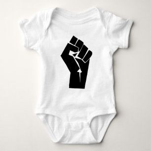 Schwarzer Power Baby Strampler