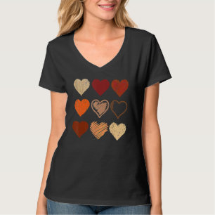Schwarzer Pride Melanin Skin Tone Herz Schwarze Ge T-Shirt