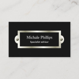 Schwarzer Professioneller elegantes klassisches Visitenkarte