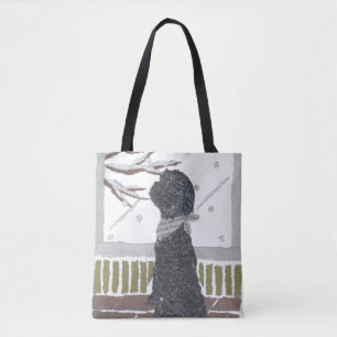 Schwarzer Pudel, Hund Tasche
