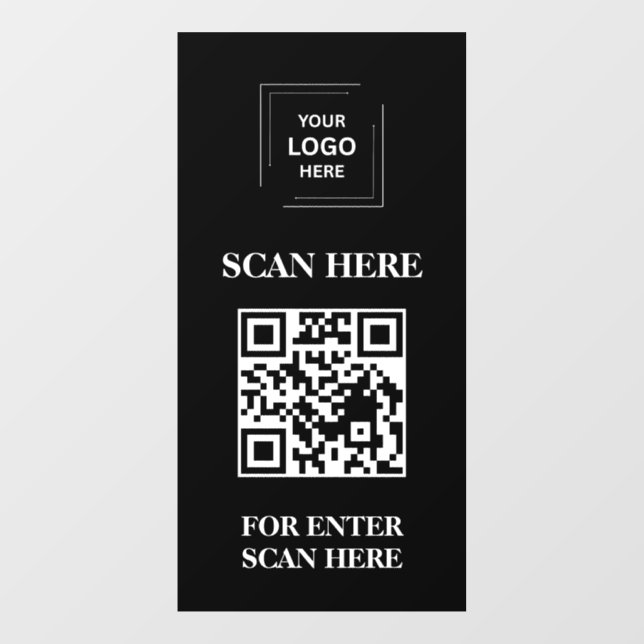 Schwarzer QR-Code-Zugangskontroll-Aufkleber für Tü Fensteraufkleber (Blatt)