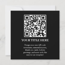 Schwarzer QR | modernes minimalistisches quadratis
