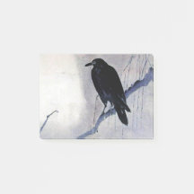 Schwarzer Rabenvogel/japanischer woodblock