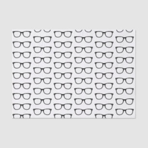 Schwarzer Rahmen-Retro Gläser Seidenpapier