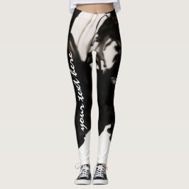 Schwarzer Rauch - bearbeitbarer Text Leggings