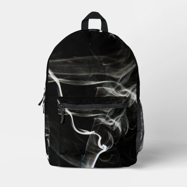 Schwarzer Rauch Bedruckter Rucksack (Vorderseite)