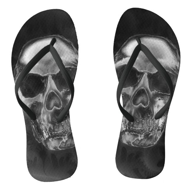 Schwarzer Rauchsalon Flip Flops (Fußbett)