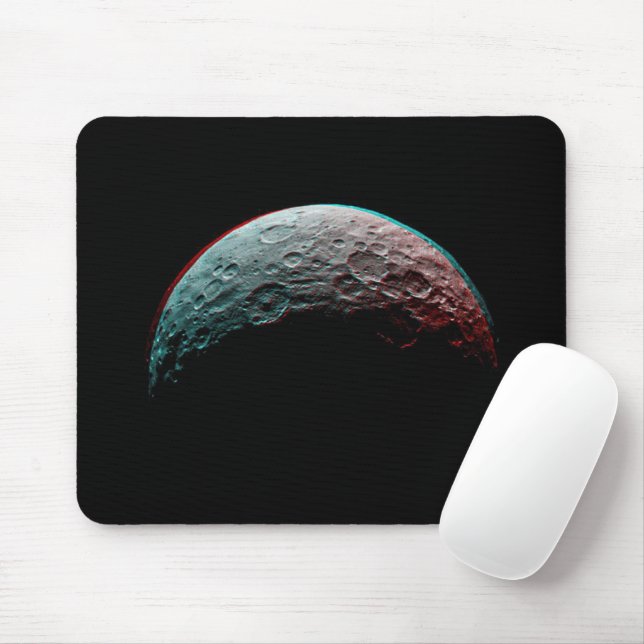 Schwarzer Raum. Ceres-Planet / Sonnensystemastrono Mousepad (Mit Mouse)