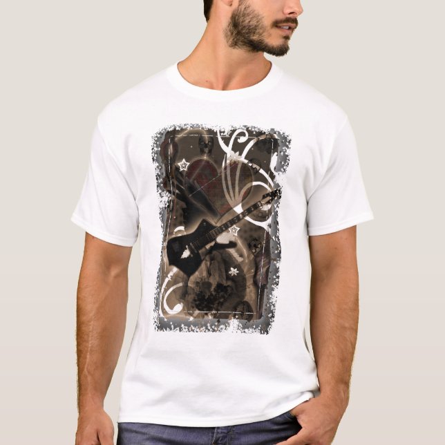 schwarzer Regen T-Shirt (Vorderseite)