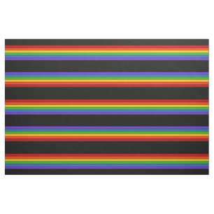 Schwarzer Regenbogen Streifen Muster Stoff