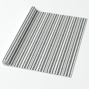 Schwarzer Reifen-Schritt Geschenkpapier