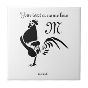 Schwarzer Reiter Crossover der guten Morgenwarnung Fliese
