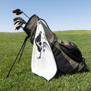 Schwarzer Reiter Crossover der guten Morgenwarnung Golfhandtuch