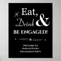 Schwarzer Retro-Esser Verlobte Verlobung