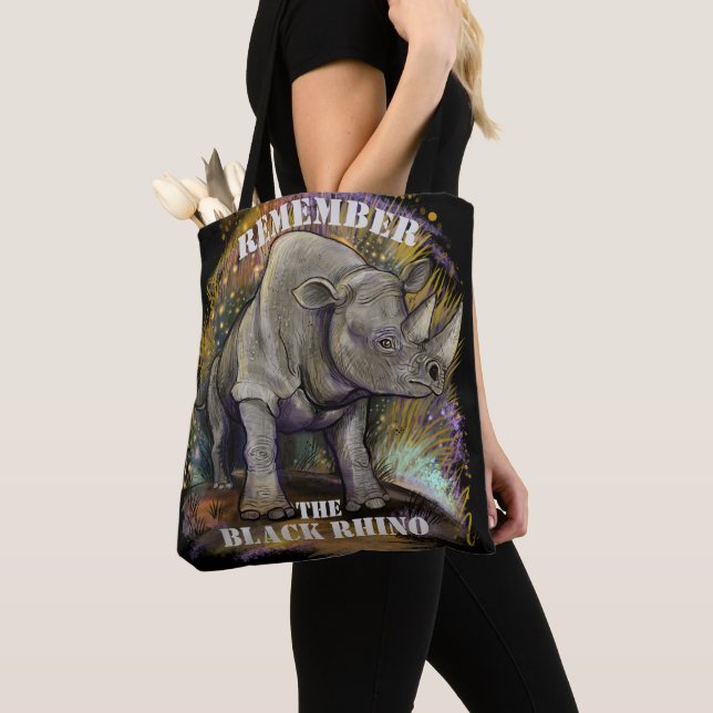 Schwarzer Rhino Tasche (Von Nahem)