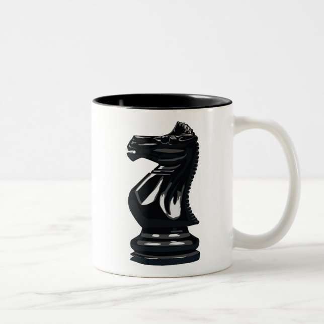 Schwarzer Ritter Zweifarbige Tasse (Rechts)