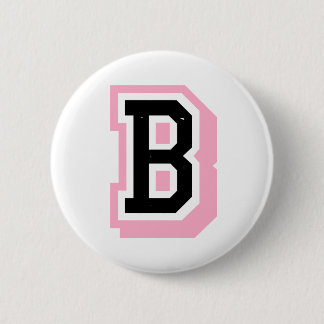 schwarzer rosa Buchstabe B Button