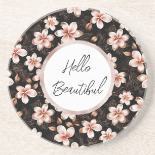 Schwarzer Rosa Rosa Rosengarten Personalisiert Getränkeuntersetzer