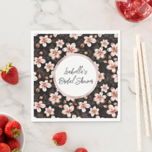 Schwarzer Rosa Rosa Rosengarten Personalisiert Serviette