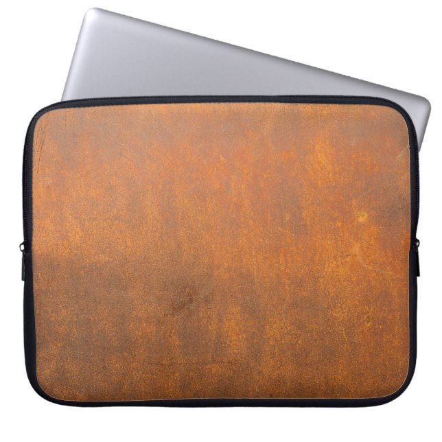 Schwarzer Rost, Metallstruktur nah-up. Laptopschutzhülle (Vorderseite)