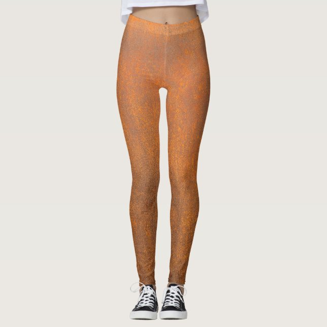 Schwarzer Rost, Metallstruktur nah-up. Leggings (Vorderseite)