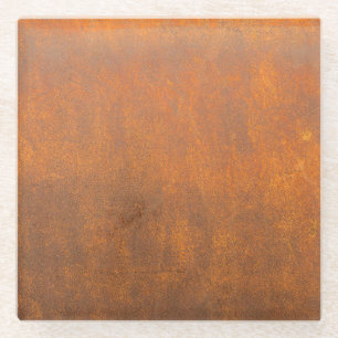 Schwarzer Rost, Metallstruktur Nahaufnahme. Glasuntersetzer