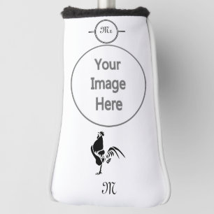 Schwarzer Roster krönen den guten Morgen Alarm Golf Headcover