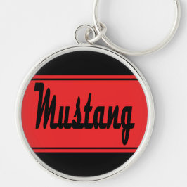 Schwarzer roter laufender schlüsselanhänger