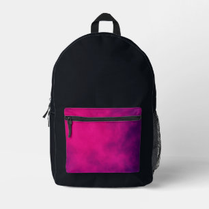 Schwarzer Rucksack mit Neon Pink Pocket - Anpassen
