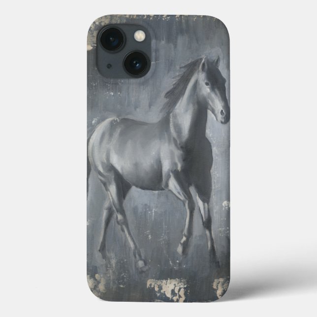 Schwarzer Running Stallion Case-Mate iPhone Hülle (Rückseite)